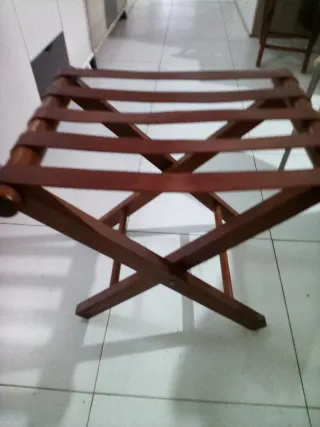 Banco plegable madera y polipiel