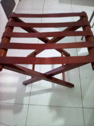 Banco plegable madera y polipiel