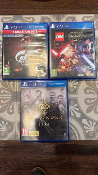 PS4 (Playstation 4) Negra con Juegos