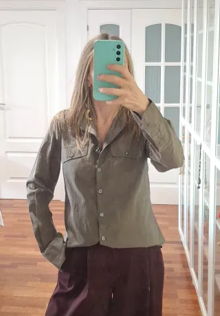 Camisa Lacoste verde mujer