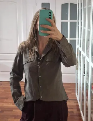 Camisa Lacoste verde mujer