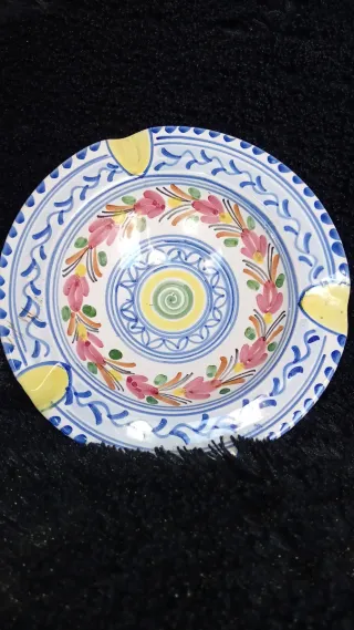 Cenicero Cerámica Vintage Flores