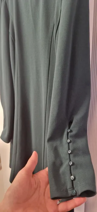 Vestido verde manga larga