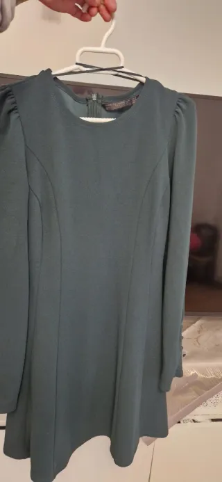 Vestido verde manga larga