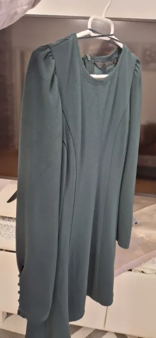 Vestido verde manga larga