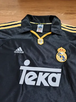 Camiseta Real Madrid Adidas 99/00 Negra Dorada