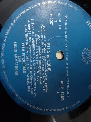Vinilo Ella Fitzgerald & Louis Armstrong Jazz