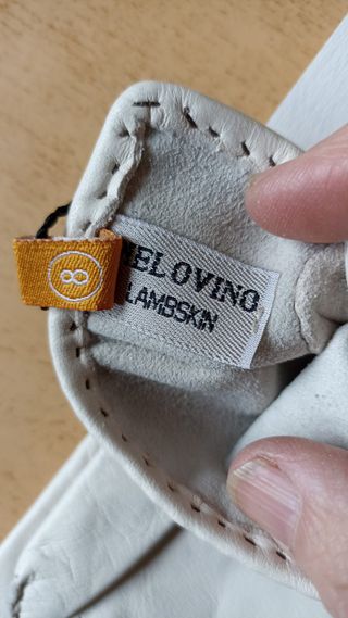 Guantes Santacana piel, blancos