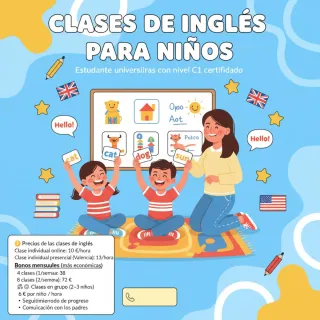 Clases de inglés personalizadas (niños y jóvenes)