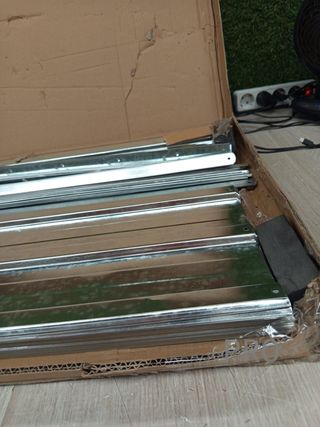 Arriate de acero galvanizado plateado 240x80x77 cm