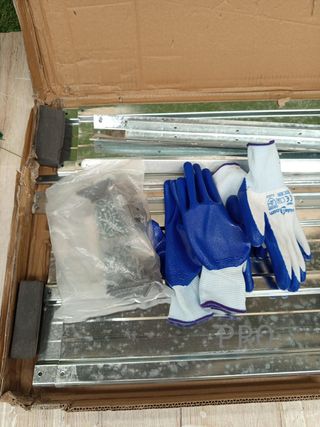 Arriate de acero galvanizado plateado 240x80x77 cm