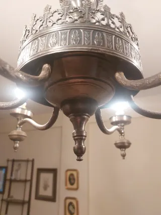 Lámpara de salón plateada