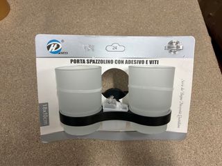 Portacepillos H STAR doble adhesivo/tornillos