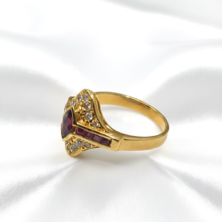 Anillo Tynel Soro 18K Rubíes y Brillantes