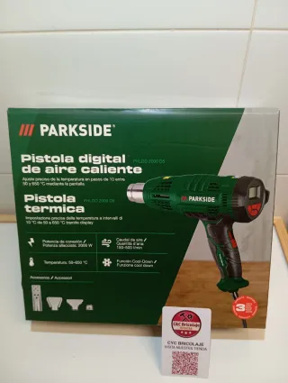 Pistola de aire caliente Parkside digital nuevo