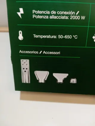 Pistola de aire caliente Parkside digital nuevo