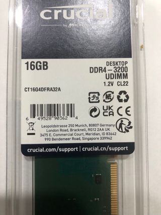 Crucial 16GB DDR4 3200 UDIMM