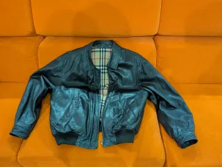 Cazadora Burberry Piel Aviador Hombre Marrón