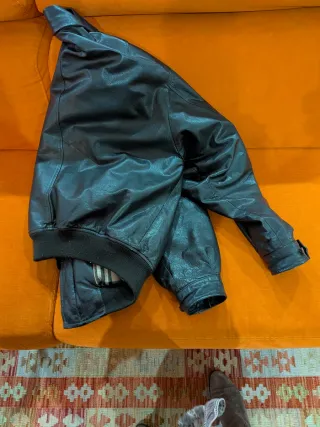 Cazadora Burberry Piel Aviador Hombre Marrón