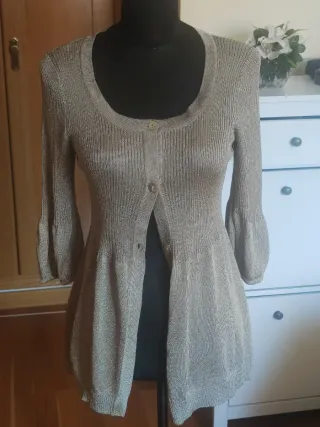 Cardigan fiesta hilo dorado . NUEVO
