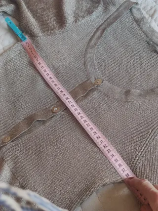 Cardigan fiesta hilo dorado . NUEVO