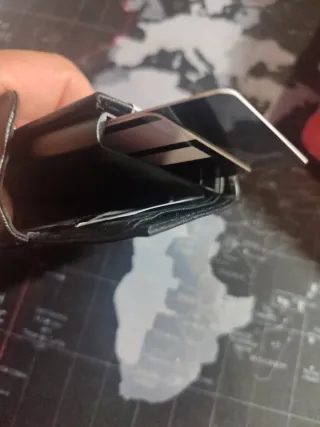 Cartera inteligente de cuero para hombre