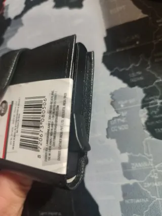 Cartera inteligente de cuero para hombre