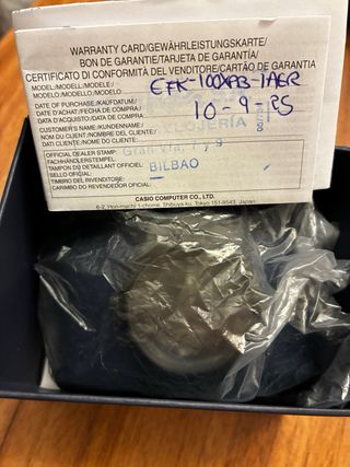 Casio Edifice EFK-100 XPB Carbono.