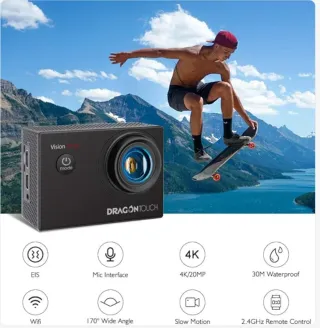 Cámara de Acción Dragon Touch 4K Lite 4
