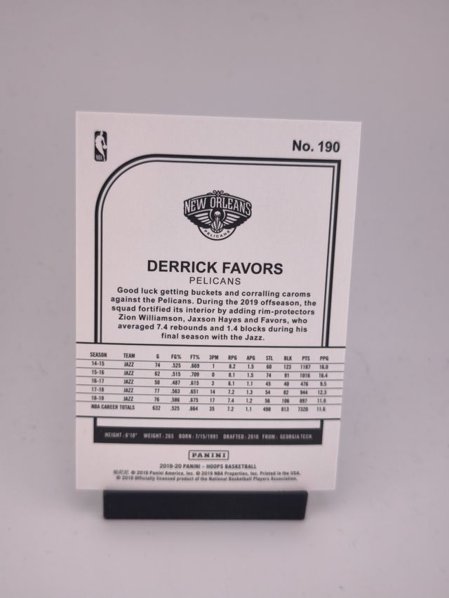 Derrick Favors /199 FOIL Hoops NBA Utah Jazz