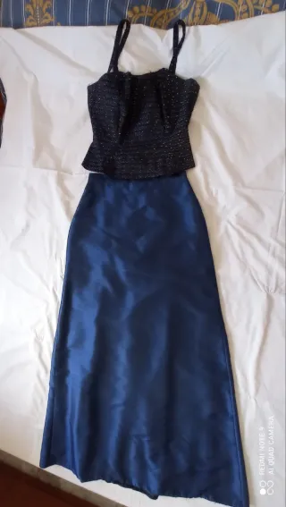 Conjunto Top y Falda Fiesta Azul Marino