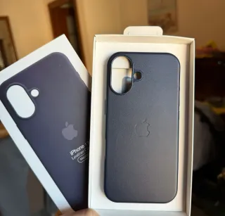 Cover iPhone 17 Pelle MagSafe Blu