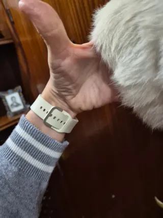 Abrigo de pelo crema con cinturón