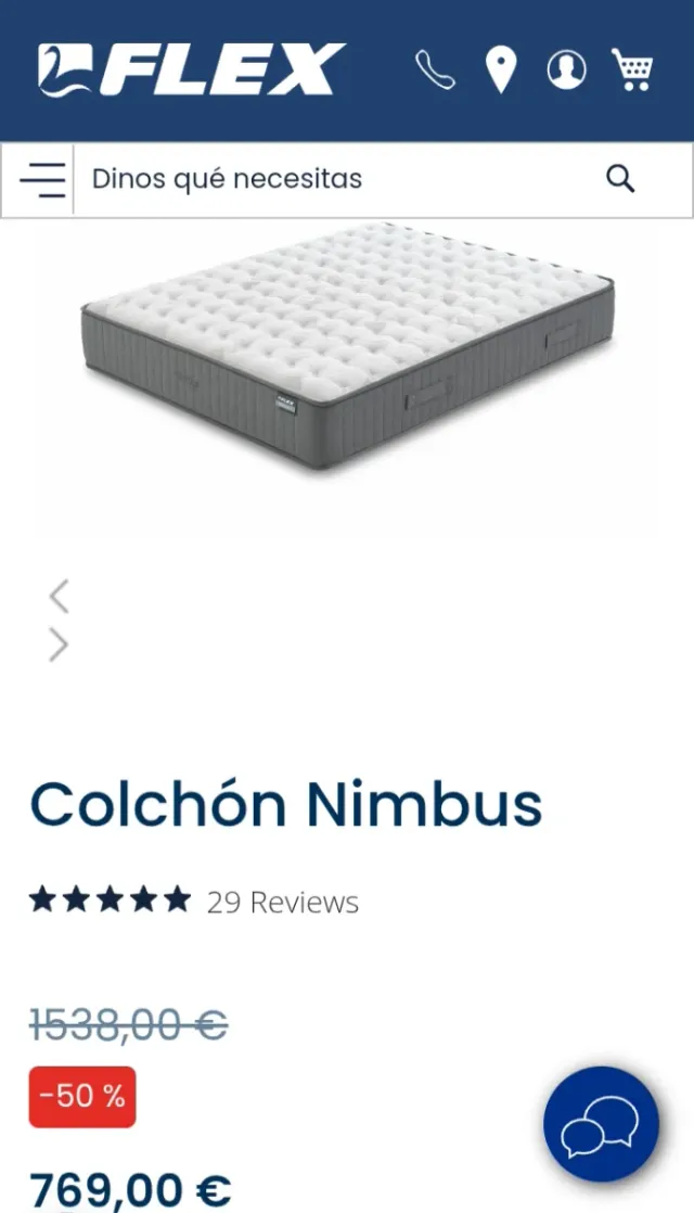 NIMBUS+Canapé150x190 FLEX Colchón de Muelles Ensac