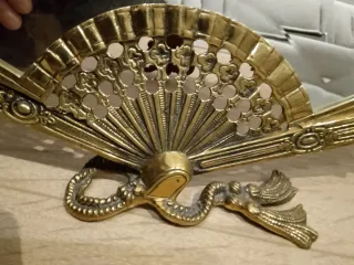 Espejo abanico bronce vintage