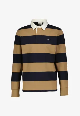 Polo Gant Rayas Marrón y Azul Talla S