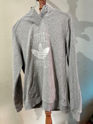Sudadera Adidas Gris con Logo