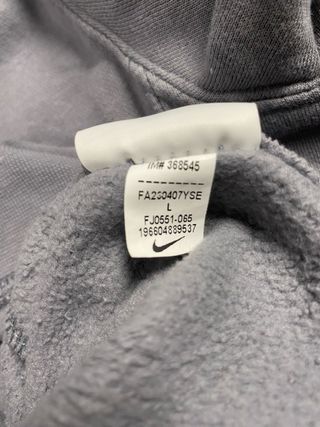 Sudadera Nike Gris Multilogo Dorado