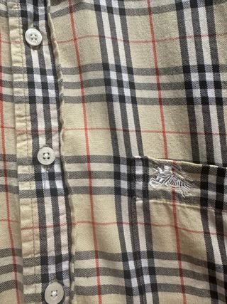 Camicia Burberry Uomo Tg M Beige Check