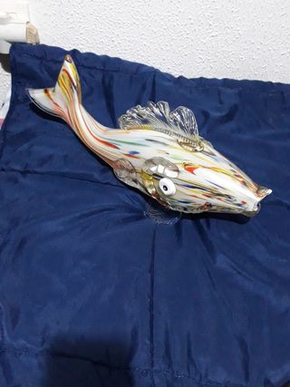 Figura Pez Cristal Años 70 Multicolor