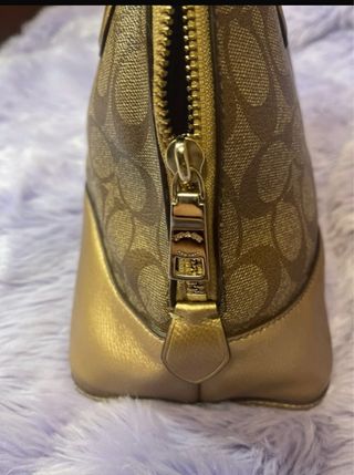 Bolso Coach Marrón y Dorado