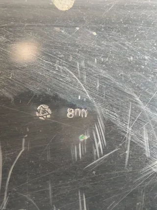 Centro Tavola Vassoio Argento 800 Massiccio