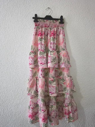 Falda larga niña floral