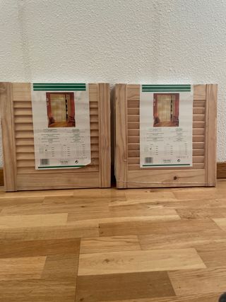 2 Puertas de Armario Mallorquina Madera 40X40 cm