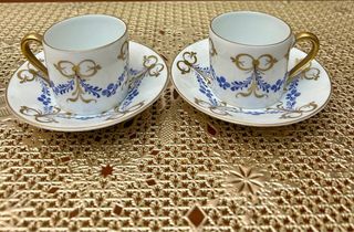 Set 2 tazzine caffè Giraud Limoges