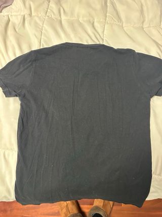 Camiseta Vans Negra Logo Rosa