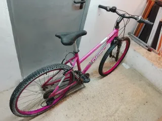 Bicicleta de montaña rosa niña