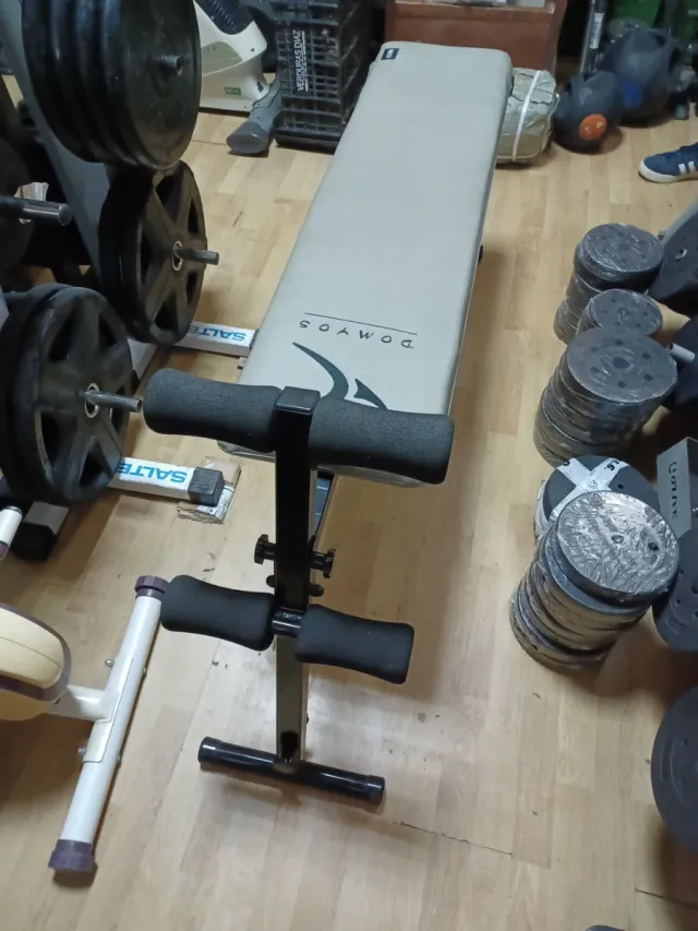 Banco Plano Gimnasio Domyos Plegable