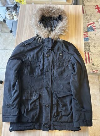 Giubbotto Blauer nero con pelliccia