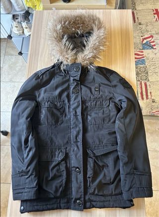 Giubbotto Blauer nero con pelliccia